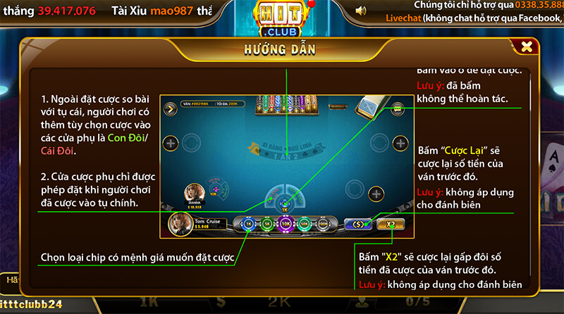 Game xì dách hit club có giao diện rất độc đáo